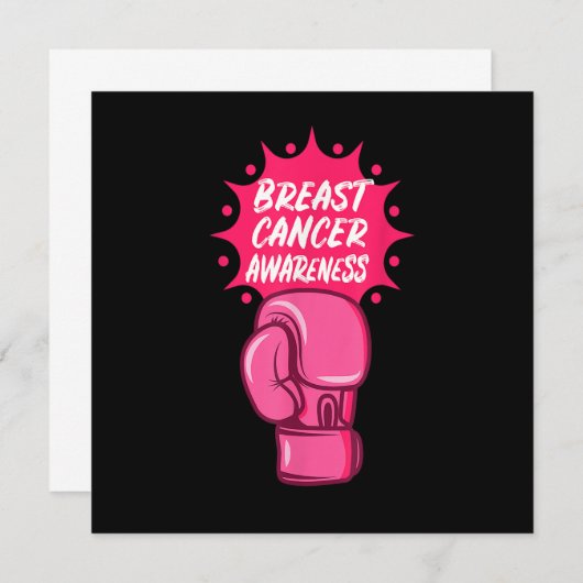 Unterstützung für das Brustkrebs-Bewusstsein für B Einladung (Vorne/Hinten)