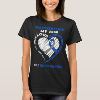 Unterstützung für das Typ-1-Diabetes-Bewusstsein m T-Shirt