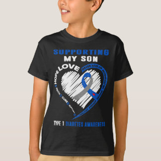 Unterstützung für das Typ-1-Diabetes-Bewusstsein m T-Shirt