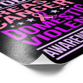 Unterstützung für den Monat der Gewalt im Oktober Fotodruck (Ecke)