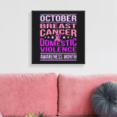 Unterstützung für den Monat der Gewalt im Oktober Leinwanddruck (Insitu (Wohnzimmer))