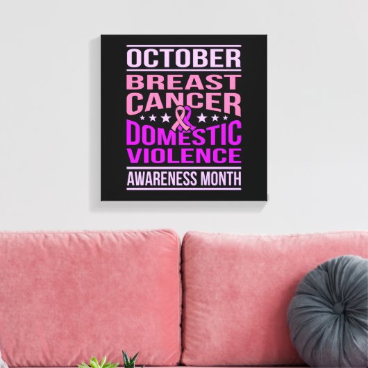 Unterstützung für den Monat der Gewalt im Oktober Leinwanddruck (Insitu (Wohnzimmer))