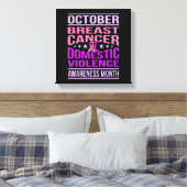 Unterstützung für den Monat der Gewalt im Oktober Leinwanddruck (Insitu (Schlafzimmer))
