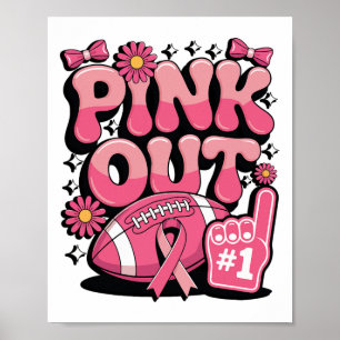 Unterstützung für den rosa abgesenkten Brustkrebs Poster