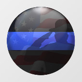 Unterstützung für die Thin Blue Line-Einstellung d Fensteraufkleber (Blatt)