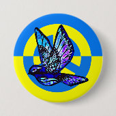 Unterstützung für die Ukraine: ein lebendiger Frie Button (Vorderseite)