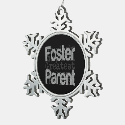 Unterstützung für Eltern-Extraordinär Schneeflocken Zinn-Ornament (Rechts)