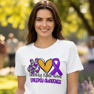Unterstützung für Epilepsie-Bewusstsein mit violet Tri-Blend Shirt