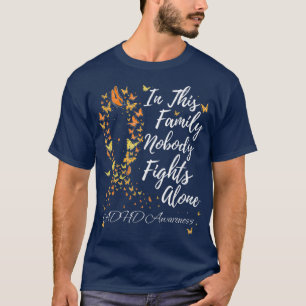 Unterstützung für Familien-Krieger ADHD-Bewusstsei T-Shirt
