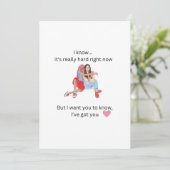 Unterstützung für Freunde und Freunde in schweren Dankeskarte (Stehend Vorderseite)