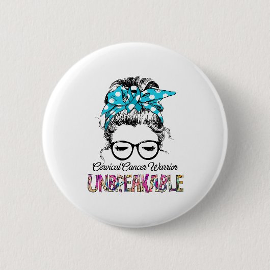 Unterstützung für Gebärmutterhalskrebs Button (Vorderseite)