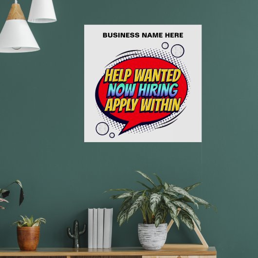 Unterstützung für Gewollt Jobs Jetzt Mitarbeiter e Poster (Wohnzimmer 1)