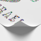 Unterstützung für Israel - Gemstone Lettern Design Geschenkpapier (Ecke)