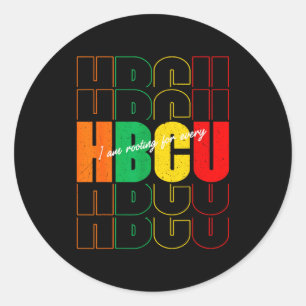 Unterstützung für jedes historische schwarze Hbcu Runder Aufkleber