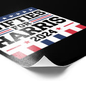 Unterstützung für Kamala Harris 2024 bei Abstimmun Fotodruck (Ecke)