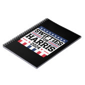 Unterstützung für Kamala Harris 2024 bei Abstimmun Notizblock (Linke Seite)