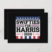 Unterstützung für Kamala Harris 2024 bei Abstimmun Postkarte (Vorne/Hinten)