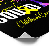 Unterstützung für Krebsbewusstsein bei Kindern Poster (Ecke)