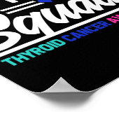 Unterstützung für Krebskrieger Schilddrüsenkrebs Poster (Ecke)