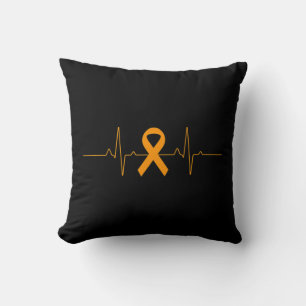 Unterstützung für Leukämie Awareness orange Ribbon Kissen