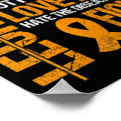 Unterstützung für Leukämie Awareness orange Ribbon Poster (Ecke)