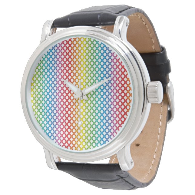 Unterstützung für LGBT-Regenbogenüberwachung Armbanduhr (Schrägansicht)