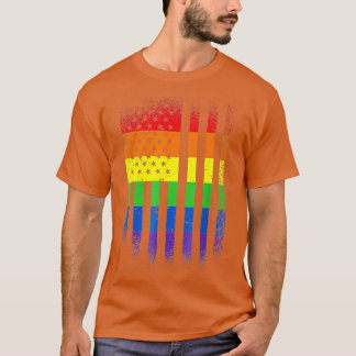 Unterstützung für LGBT-Stolz im Monat mit Regenbog T-Shirt