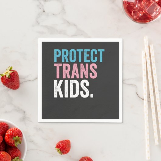 Unterstützung für LGBT-Stolz Schützen Trans Kids V Serviette (Beispiel)