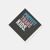 Unterstützung für LGBT-Stolz Schützen Trans Kids V Serviette (Ecke)