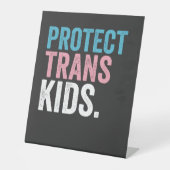 Unterstützung für LGBT-Stolz Schützen Trans Kids V Sockelschild (Vorderseite)