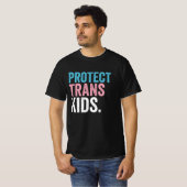 Unterstützung für LGBT-Stolz Schützen Trans Kids V T-Shirt (Vorne ganz)