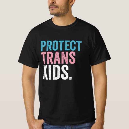 Unterstützung für LGBT-Stolz Schützen Trans Kids V T-Shirt (Vorderseite)