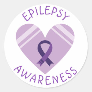 Unterstützung für lila Epilepsie Runder Aufkleber