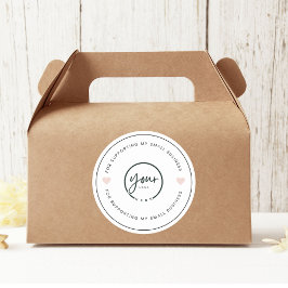 Unterstützung für mein kleines Unternehmen mit Log Runder Aufkleber