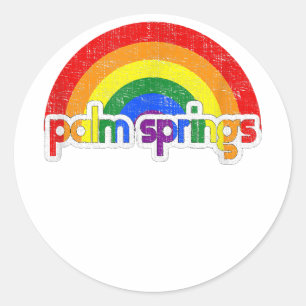 Unterstützung für Palm Springs Gay Pride Runder Aufkleber