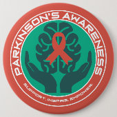 Unterstützung für Parkinson-Bewusstsein Button (Vorderseite)