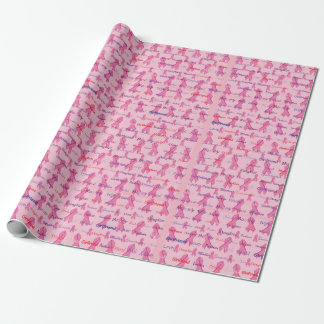 Unterstützung für rosa Krebsflecken Geschenkpapier
