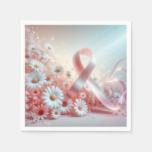 Unterstützung für rosa Ribbon-Brustkrebs Serviette