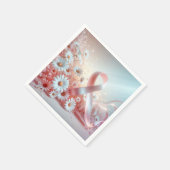 Unterstützung für rosa Ribbon-Brustkrebs Serviette (Ecke)