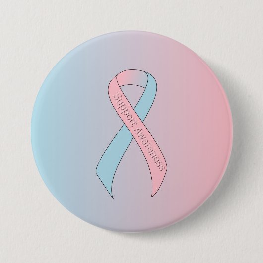 Unterstützung für rosa und hellblaue Streifen Button (Vorderseite)