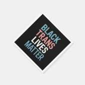 Unterstützung für schwarze Trans LGBTQs Lebt Mater Serviette (Ecke)