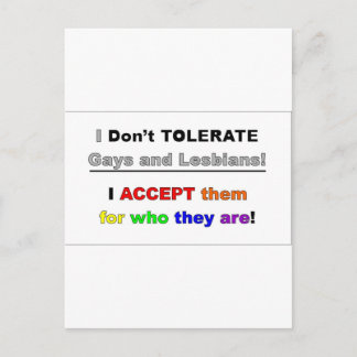 Unterstützung für Schwule und Lesben Postkarte