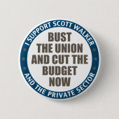 Unterstützung für Scott Walker Button (Vorderseite)