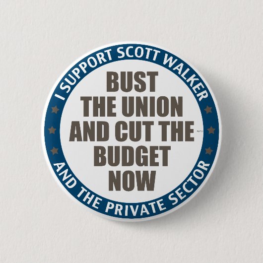 Unterstützung für Scott Walker Button (Vorderseite)