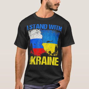 Unterstützung für Soldaten mit Flaggen - ich stehe T-Shirt