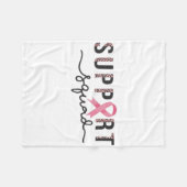 Unterstützung für Squad Brustkrebs-Bewusstsein Leo Fleecedecke (Vorderseite (Horizontal))