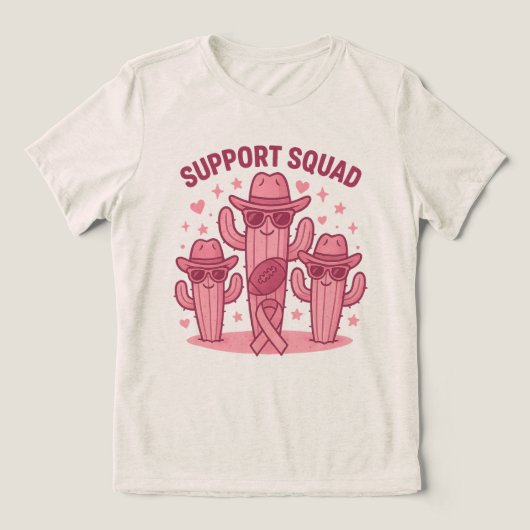 Unterstützung für Squad Cactus Design Tri-Blend Shirt (Design Vorderseite)