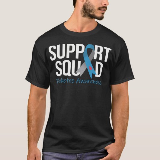 Unterstützung für Squad Diabetes Awareness Month B T-Shirt (Vorderseite)