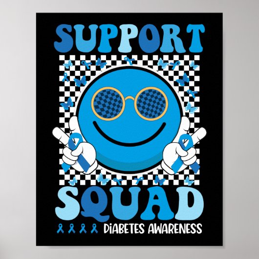 Unterstützung für Squad Diabetes Awareness Smile F Poster (Vorne)