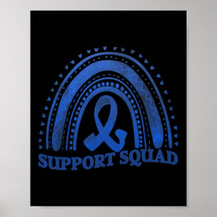Unterstützung für squad Diabetes Bewusstsein blaue Poster